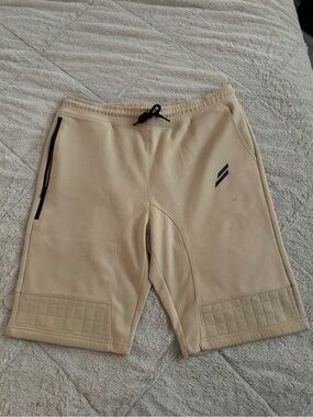 DOYOUEVEN Men's Cream Athletic Drawstring Shorts, SlimFit, Size XXL